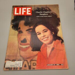 Life Magazine 1964 Charlie Chaplin's Daughter Debut Beatles John Glenn